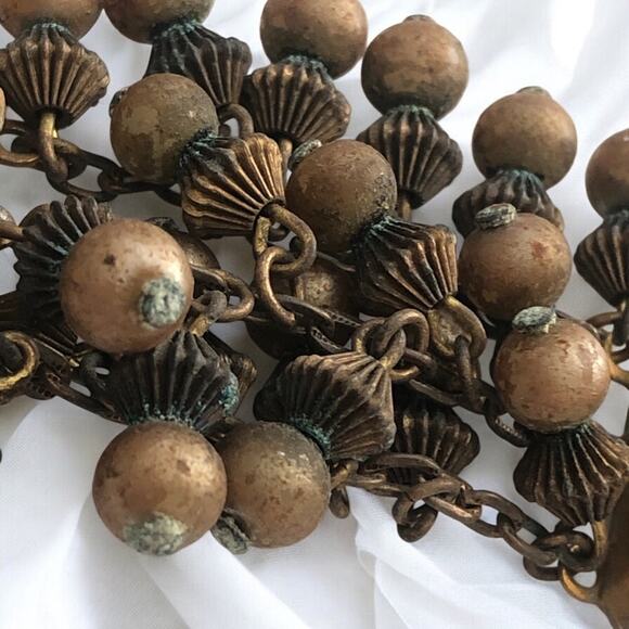 Art Nouveau Repoussé Floral Cluster Bracelet - Picture 5 of 9